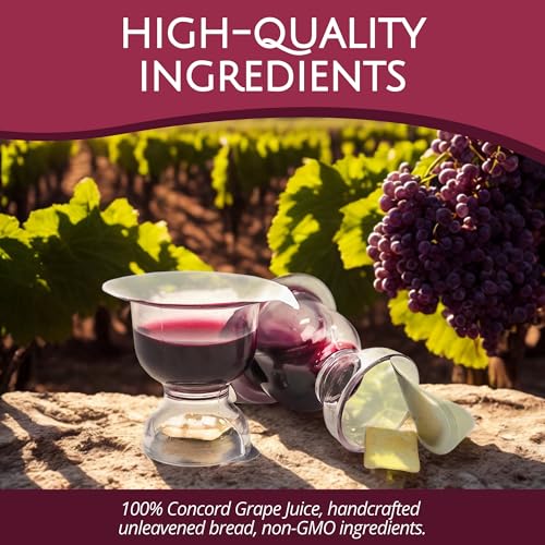 TrueVine Chalice Communion Cups and Wafer Set - Prefilled Cups with Fresh Unleavened Bread & Grape Juice - Carefully Packaged & Easy to Open Elements for your Church Services, Fits in Trays (1000 CT) - Thumbnail 4