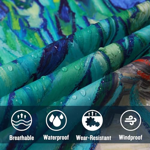 Image of SaphiRose Adult Rain Poncho Waterproof Hooded Zipper Raincoat with Pockets | OEKO-TEX Certified 100% Polyester, Lightweight Packable Storage Pouch, Heat-Sealed Seams, Quick-Dry for Outdoor Hiking