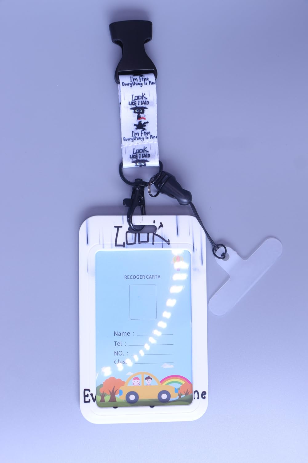 Cute Floral ID Badge Holder With Lanyard – Vertical Card Protector For Work, School, Events - View #13