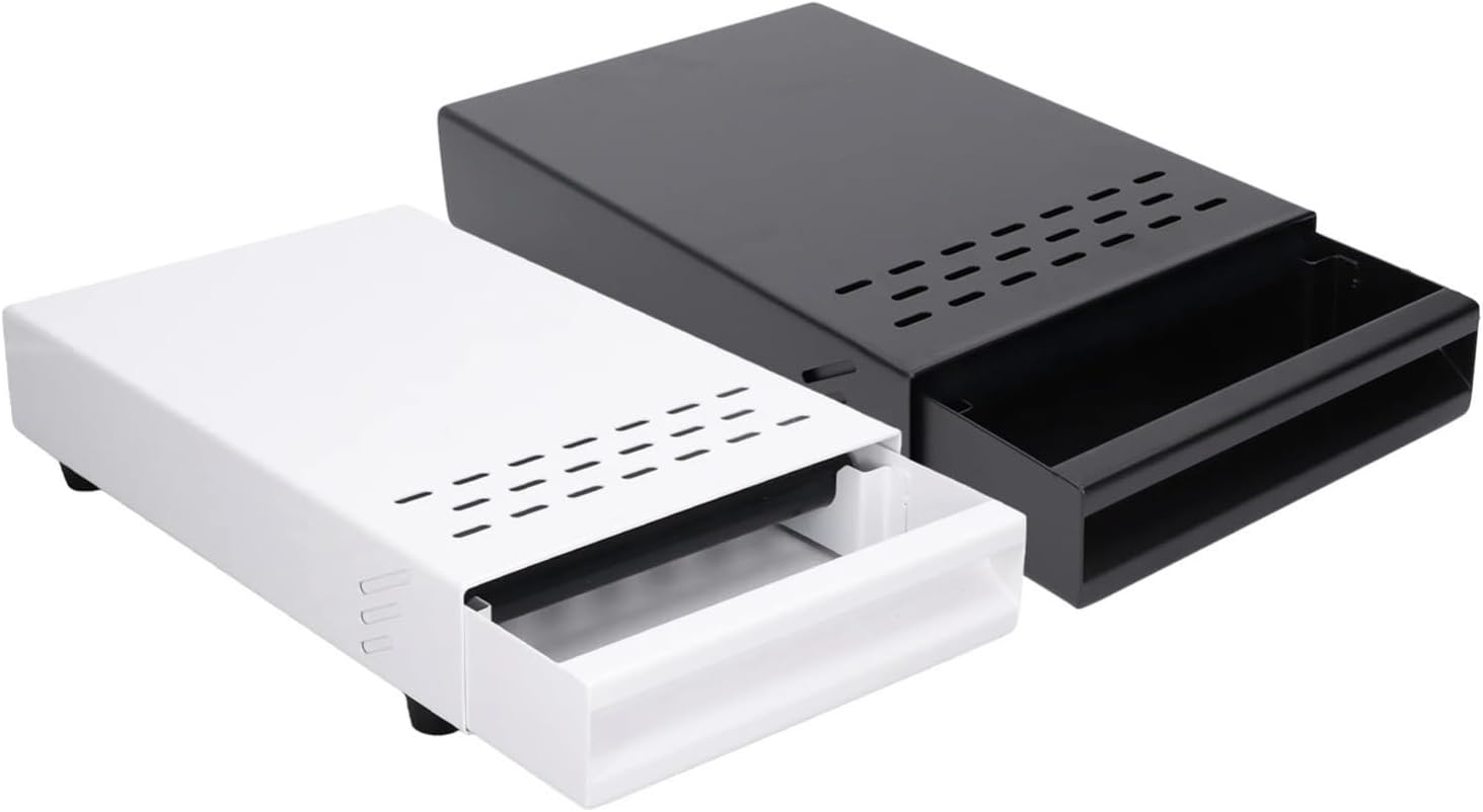 Coffee Residue Powder Box Non Slip Stainless Steel Coffee Knock Box Detachable Drawer Heavy Duty For Household(WHITE)