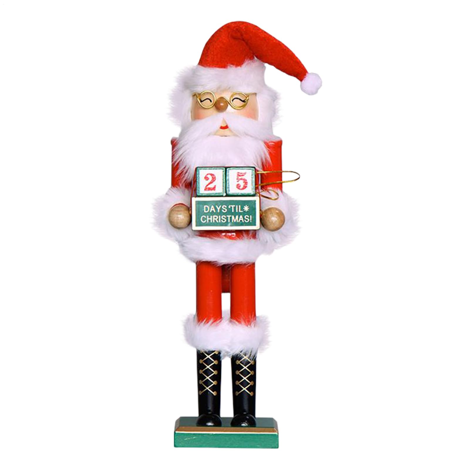 Weihnachtliche Nussknacker, Holz, 37 cm, Weihnachtsmann-Figur