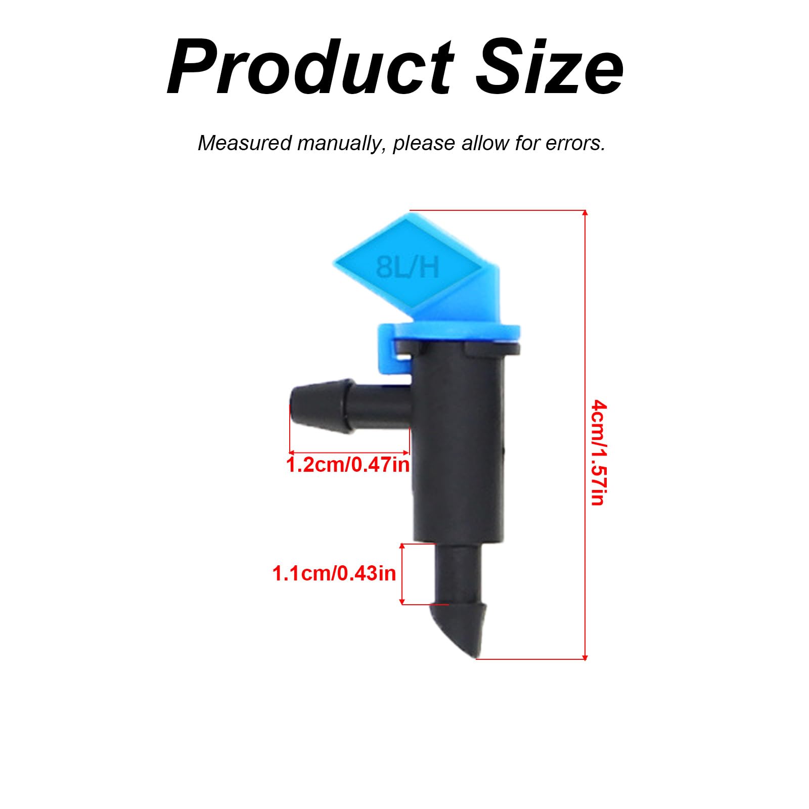 SagaSave Confezione da 300 gocciolatori per irrigazione a bandiera 16L/H 8L/H 4L/H 4L/H Irrigatore a goccia compatibile con tubo da 4 mm/7 mm per giardino prato verdura