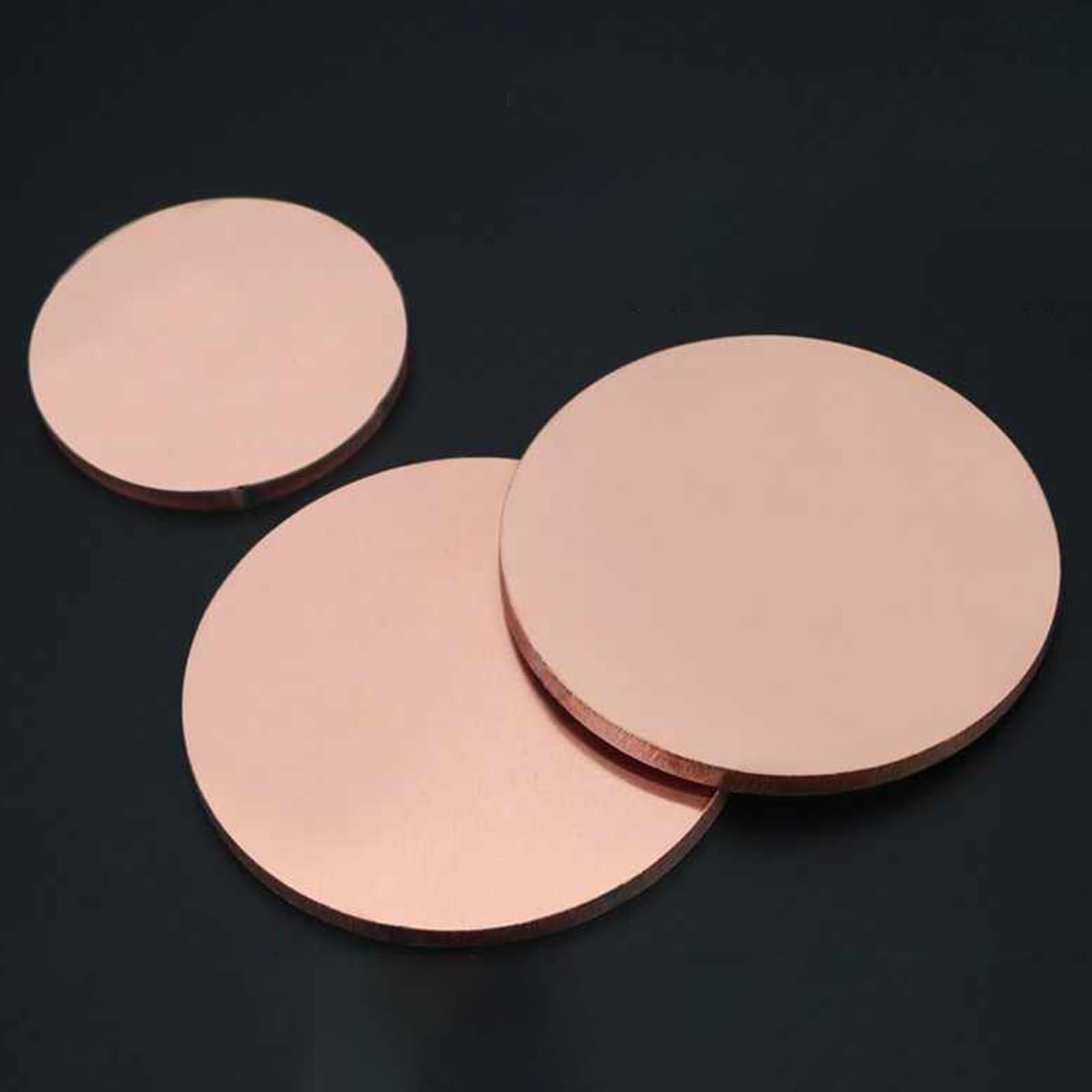 Cobre Placa Redonda,Placa De Cobre Conductor,Placa Circular De Cobre,Superficie Lisa,Propiedades De Soldadura Y Soldadura Fuerte,Adecuado para Bricolaje,JoyeríA,Electricidad,ReparacióN