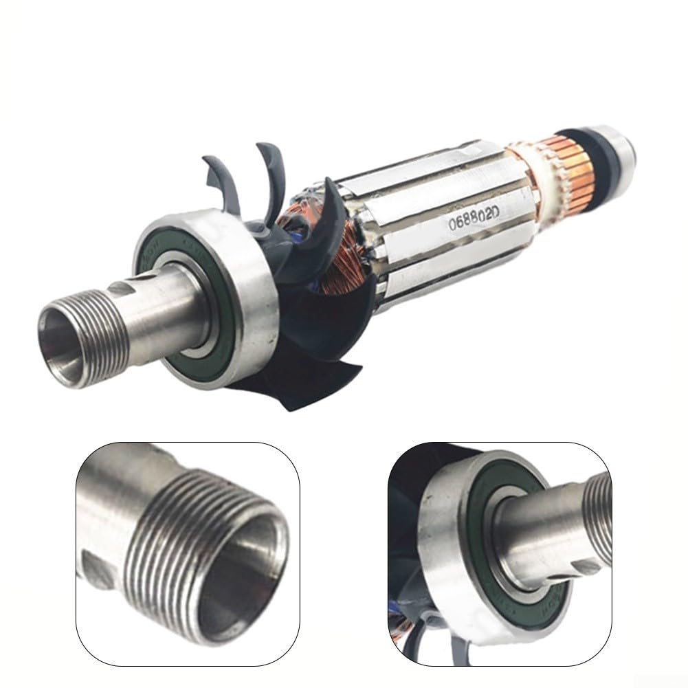 Rotore per RT0700C RT0702C, 1 pezzo di ricambio per utensili elettrici in metallo compatibile per macchine di rifilatura Prestazioni affidabili a lunga durata Uso di riparazione del giardino domestico