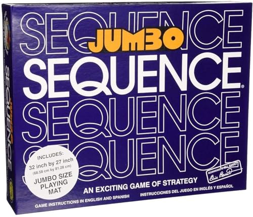 Sequence Board Game - Sequance Jumbo Game - Strategy Game 2-12 Players | لعبة سيكوينس الأصلية (32 inch by 27 Inch Jumbo Size Playing