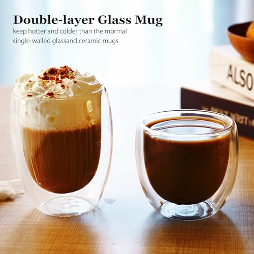 Set de 2 Mugs de Vidrio Térmico Borosilicato con Cucharas miniatura 4