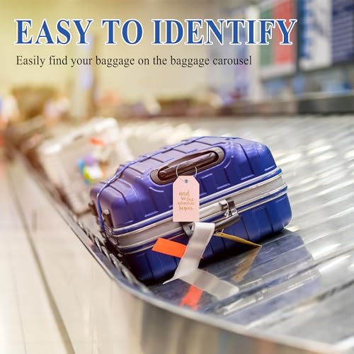 Luggage Tag & Personalized Luggage Tags for Suitcases Leather Bag Tags for Backpacks Handbag School Instrument with Name ID Label Travel Essentials, Unique Fun Pink Baggage Tags 2 Pack2