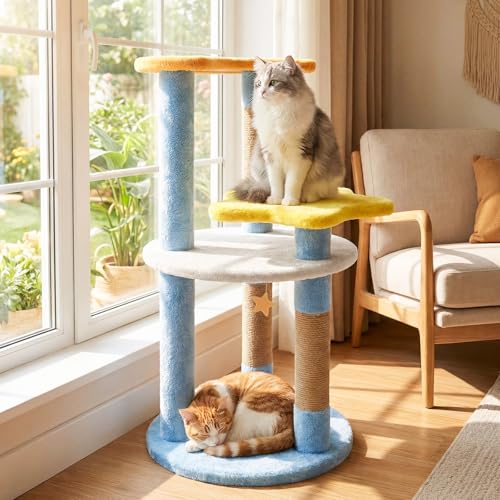 Árbol para Gatos Multinivel de 29 Pulgadas PETSITE Azul miniatura 1
