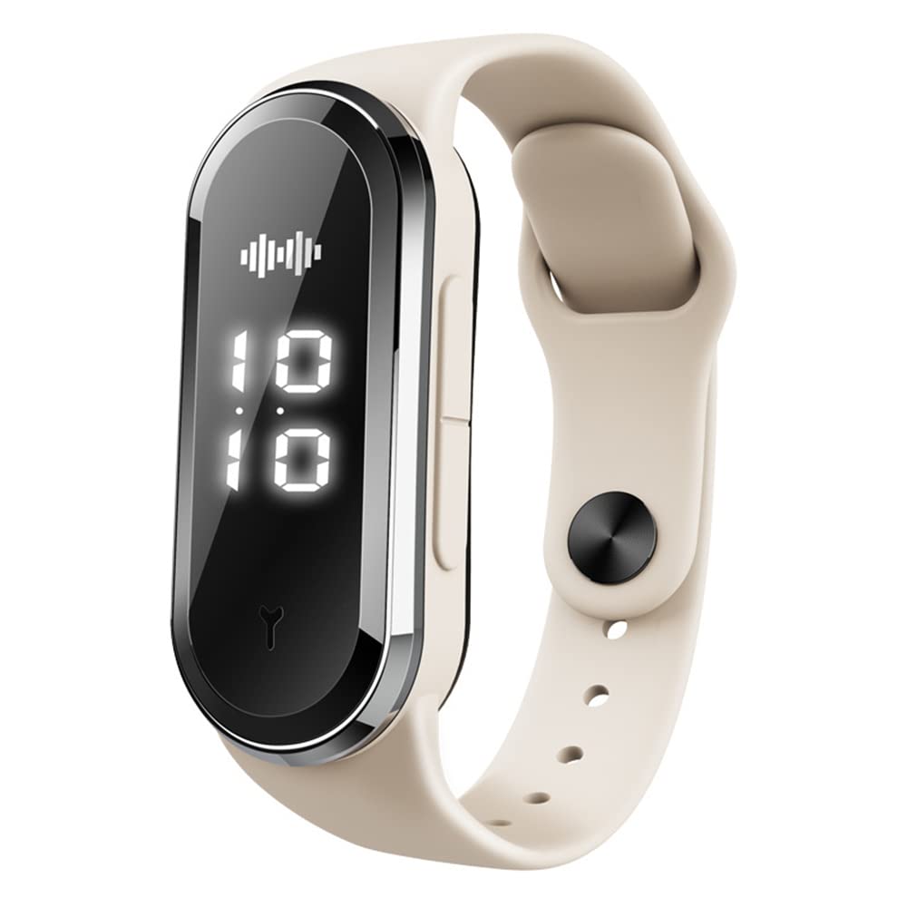 Pulsera repelente de mosquitos ultrasónica Pulsera deportiva repelente de mosquitos electrónica con carga USB Reloj repelente de insectos pantalla de reloj y detección de temperatura corporal (blanca)