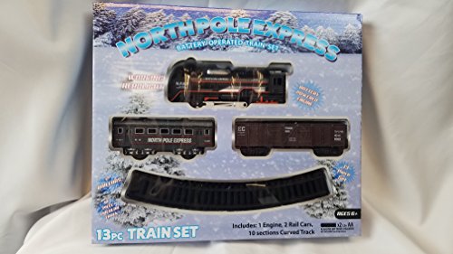 NORTH POLE EXPRESS 13 PIECE TRAIN SET BATTERY POWERED