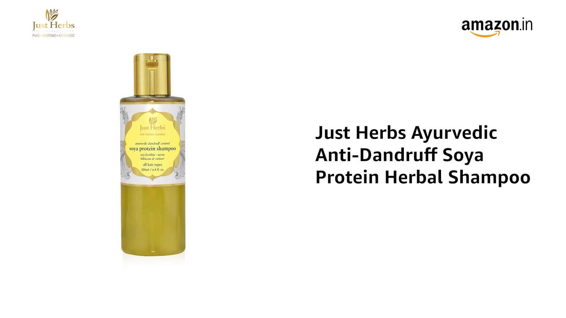 Image of Just Herbs Lemon & Bhringaraj Shampoo