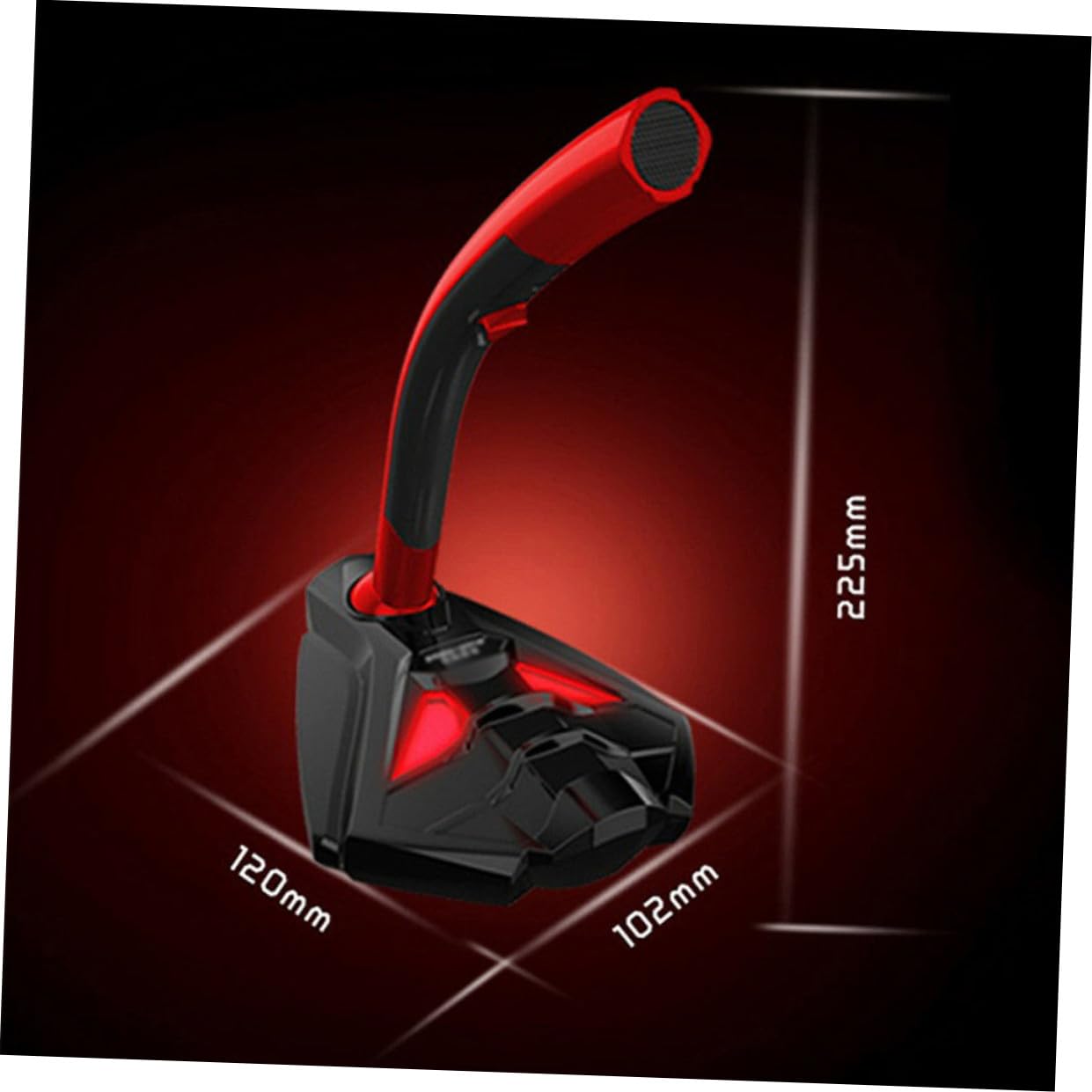SUPVOX Microfono USB per Computer e Laptop K1 Blu con Luce LED