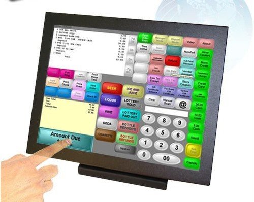 Gowe ALL-In-One 15" Touch pos terminal point of sales device pos system wireless kiosk: ATOM D425 CPU/ 250GB HDD/ 1GB RAM