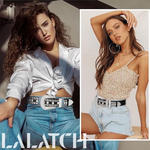 Rhinestone Bling Western Belt for Men & Women - Diamond Leather Belt for Jeans & Pants4