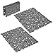 mDesign Decorative Kitchen Plastic Sink Protector Set, Quick Draining - Protect Surfaces and Dishes - Modern Bubble Design - Includes 1 Saddle, 2 Large Mats - Set of 3 - Charcoal Gray