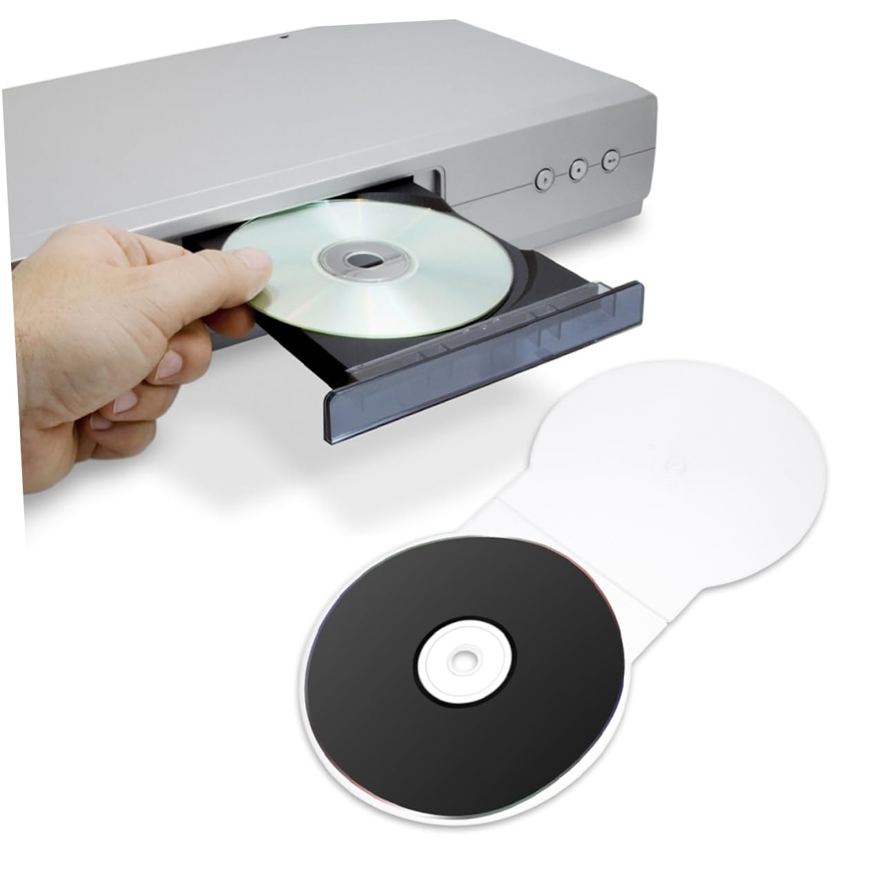 Ciieeo Custodie Portatili Per Cd e Dvd Trasparenti in Plastica Rigida, Protezione Antigraffio e Anti-polvere, Formato Compatto Per Viaggi e Uso Domestico, Confezione Da 50 Pezzi