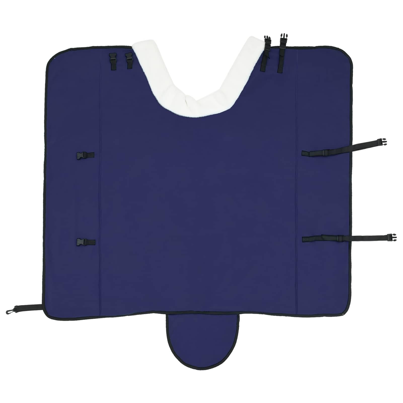 Gecheer Coperta per Cavalli, Coperta in Pile Antivento 155 cm Blu Navy, Impermeabile con Fibbie Regolabili, Copertura Termica per Cavalli per Uso Esterno in Scuderia e Pascolo