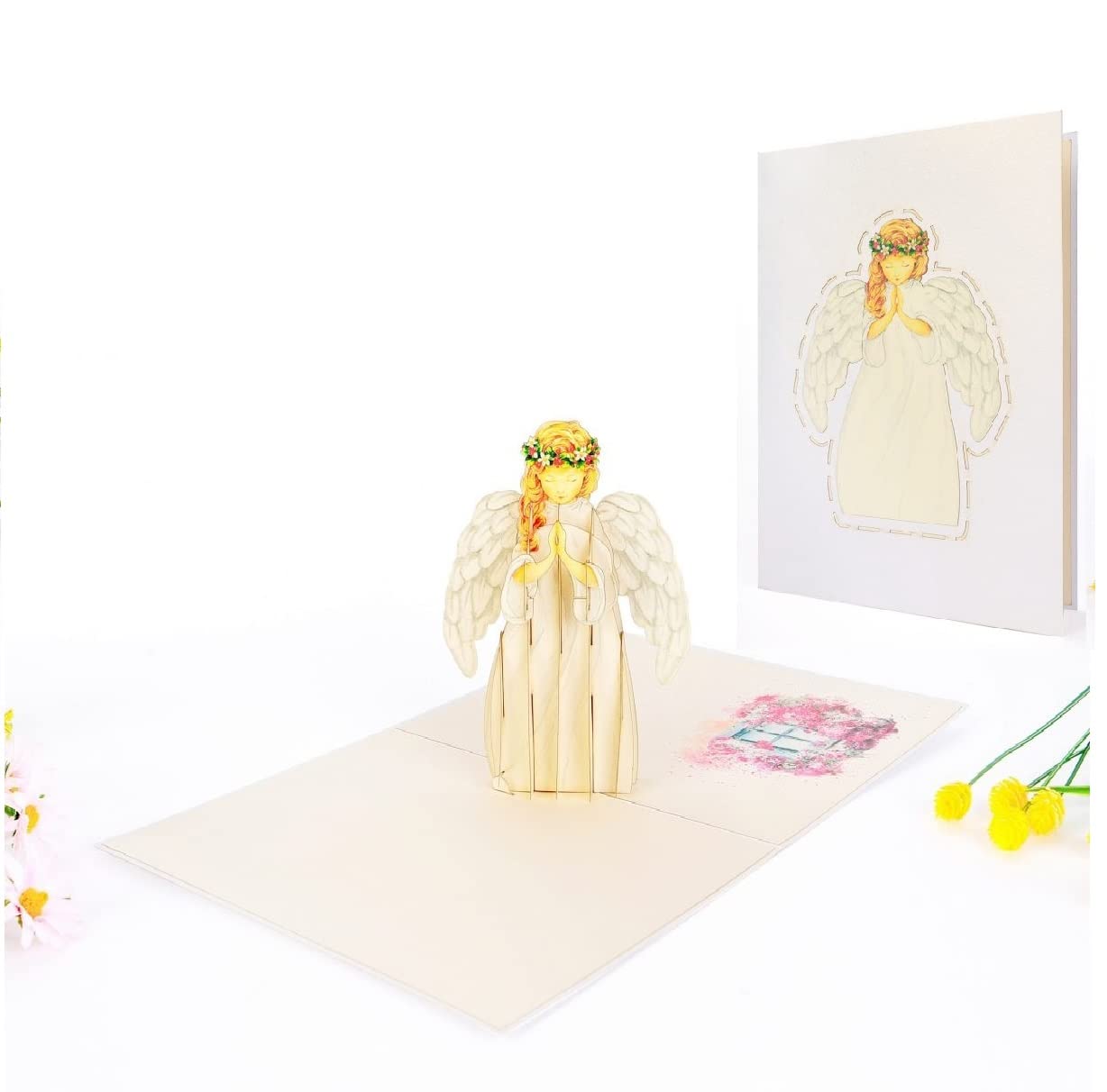 Guardian Angel 3D Pop Up Card - Get Well Soon, Sympathy, Memorial, Christmas Greeting Card, Handmade Design - View #9
