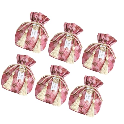 User Friendly Velvety Treat Bags Sturdy Efficient Drawstring Closure Traditional Chinese Ceremony Party Treats Efficient Wedding