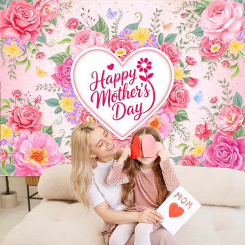 Fondo para fotografía Día de la Madre 10x7 ft rosa miniatura 5