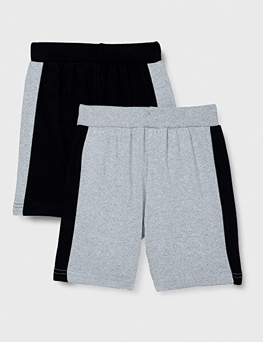 Image of Clotth Theory Boys Cotton Shorts Pack of 2 | Soft Breathable Fabric | Elastic Waist | Casual Wear Kids Comfortable Shorts