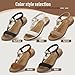 Littleplum Women Sandals Arch Support Handmade Bohemian Braided Flat Sandals Comfort Walking Beach Ankle Elastic Summer Shoes Fashion Apricot Size 10