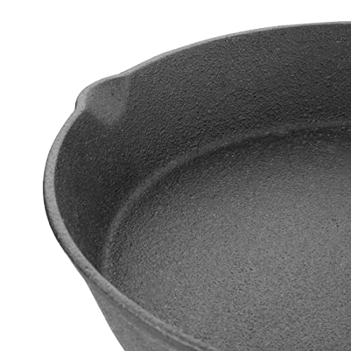 Vogue Cast Iron Skillet Frying Pan, Round, 25cm / 10 inch - All Hobs Including Induction M655 - Image 5