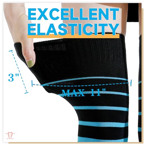 Image of Kayhoma Extra Long Gradient Zebra Stripe Thigh High Socks Over the Knee High Socks,2 Pairs