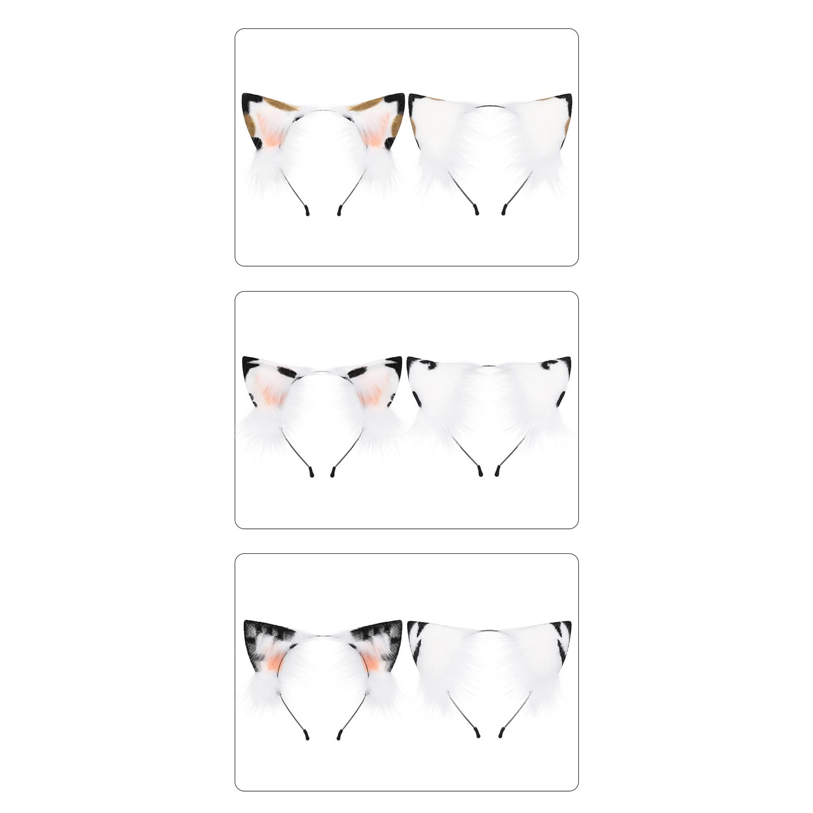 Juego de diadema de 1/2 piezas con gatos, lobo,