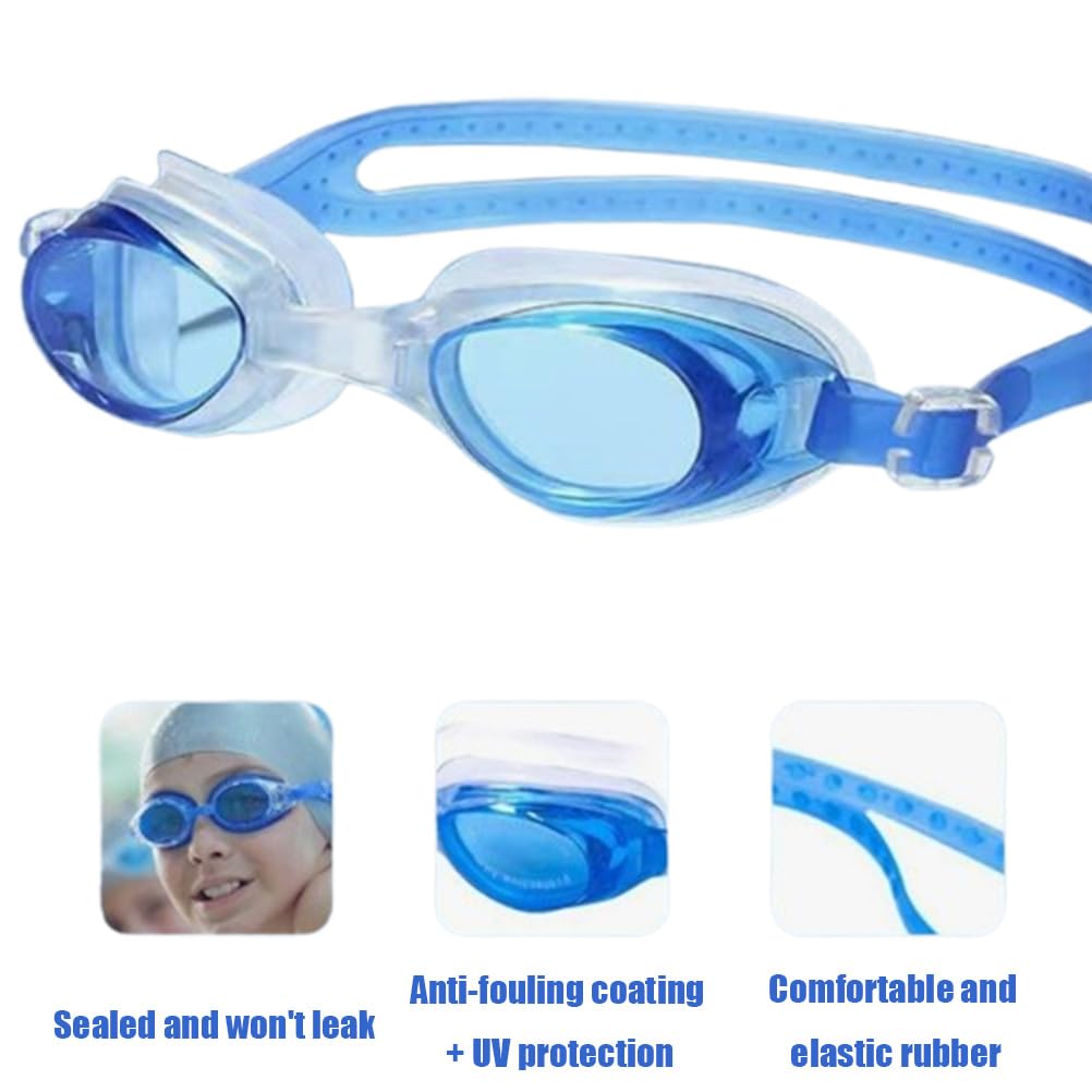 Dziecięce okulary do pływania, soczewki przeciwmgielne, miękkie, silikonowe, unisex, 1 szt