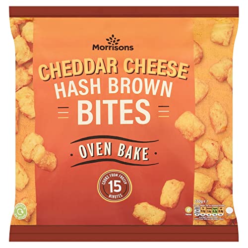 MORRISONS Cheddar Cheese Hash Brown Bites 550g large 1