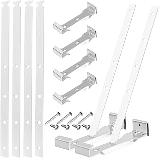 5 Sets 6" Aluminum Roof Gutter Hangers 6" Gutter Clips with Straps for Eavesless