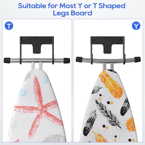 ORLESS Ironing Board Holder Wall Mount, Ironing Board Hanger, Ironing Board Holder, Iron Board Hook Wall Mount, for Laundry Rooms - Thumbnail 4
