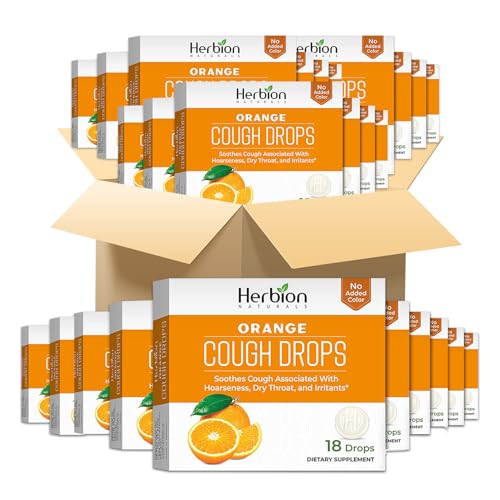 Herbion Natürliche Hustentropfen, Orange, 18 Lutschtabletten, 48er Pack 864 Lutschtabletten