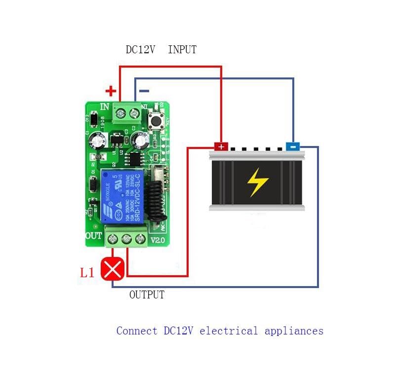 315/433 mhz 20 ~ 200 m DC 24 V 12 V 1 ch inalámbrico RF mando a distancia relé salida radio receptor control remoto puerta de garaje