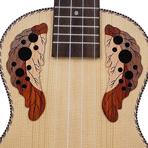 Mq&Kun Concert Ukulele, 23 Inch Spruce And Rosewood Ukulele Bundle, Small Hawaiian Guitar For Beginner Kid, With Gig Bag And Ukulele Accessories #TOP4