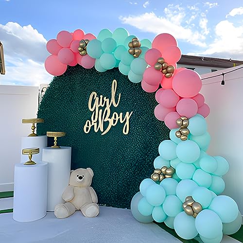 Image of Voircoloria 110pcs Mint Green Balloons 12inch Pastel Green Latex Party Balloons for Baby Shower,Graduation, Wedding, Birthday, New Year, Anniversary Party Decorations
