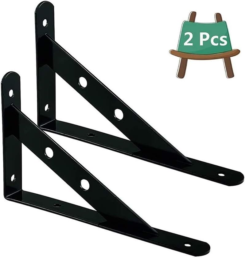 Floating Shelf Brackets Heavy Duty Metal 2 Pcs Wall Mounted Shelving Supporter Iron Shelf Brackets Floating Shelves 90° Right Angle Corner Bracket Max Load: 120lb