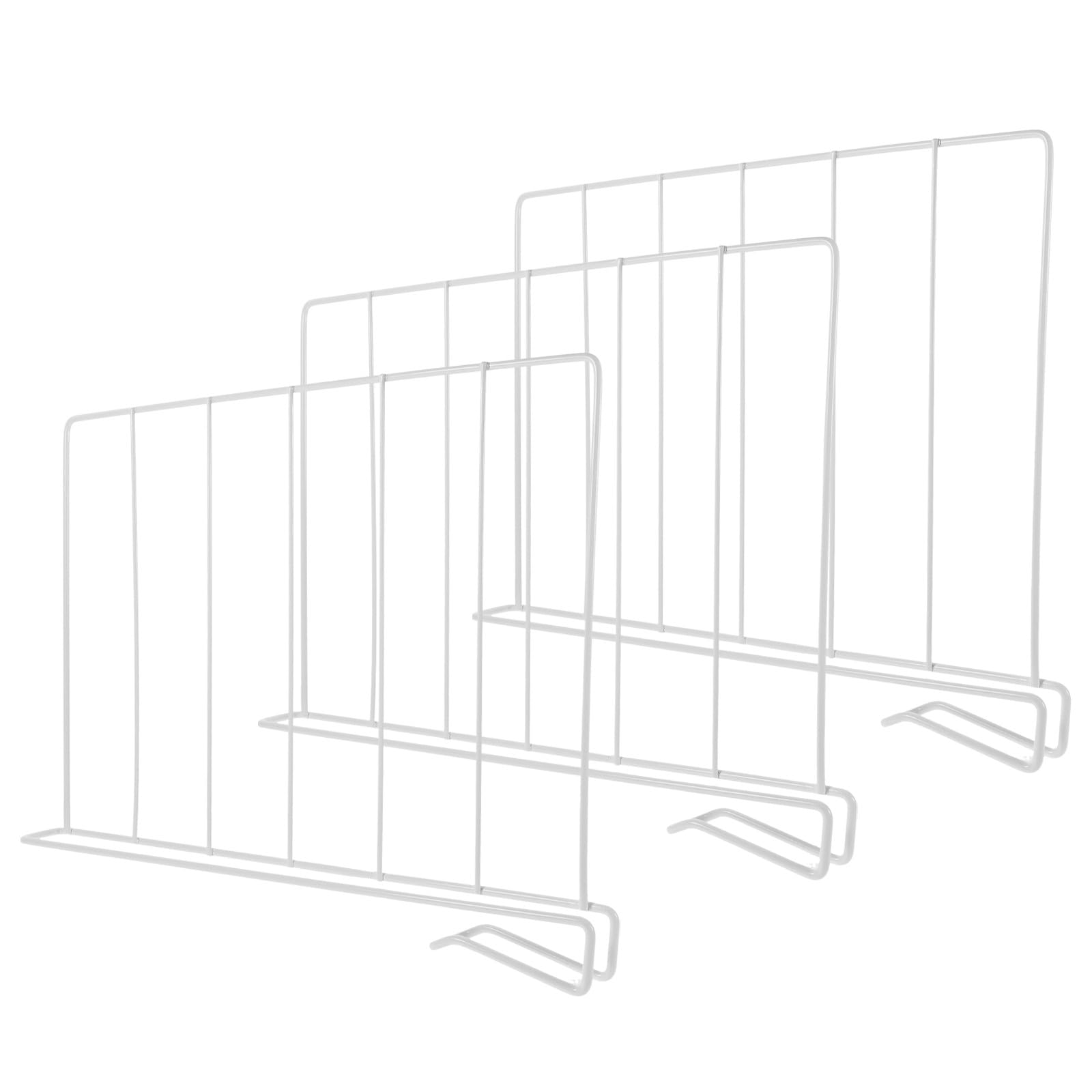 Toyvian Separadores de Estantes para Armario 3 Pcs de Hierro Blanco Diseño de Gancho, Organizadores Resistentes para Ropa y Toallas en Closets