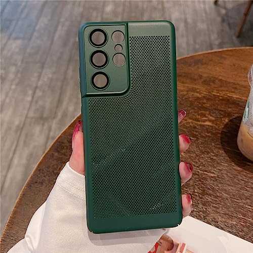 Coque rigide respirante Samsung A33 5G finition haut de gamme verte