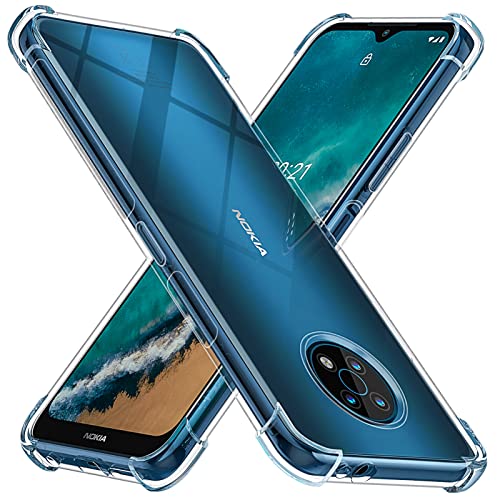 Peakally Funda Nokia G50 Carcasa, Nokia G50 Funda Silicona TPU Suave Ultrafino Smartphone Case [Anti-Caida y Resistente a arañazos] - Transparente