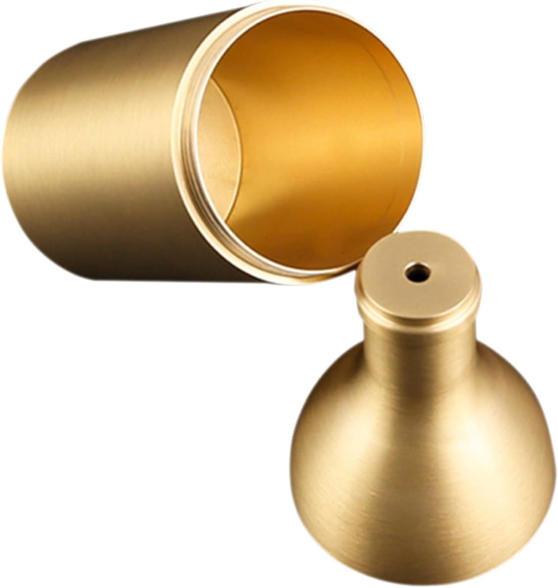 Brass Toothpick Dispenser and Holder with Ergonomic Bottle Opener, Stylish Golden Toothpick Box for Home and Occasion, Sturdy Brass Storage Container with Comfortable Bottle