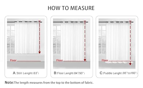 Pi Mint Sheer Curtains With Grommet,Light Cool Voile Textured Long Window Curtain For Outdoor/Patio/Kids Room 2 Panels (W52 X L130, Mint Green) #TOP7