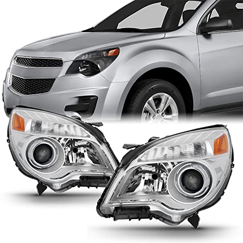 AKKON - For 2010 2011 2012 2013 2014 2015 Chevy Equinox Halogen Type Projector Headlight Headlamp Left & Right Set