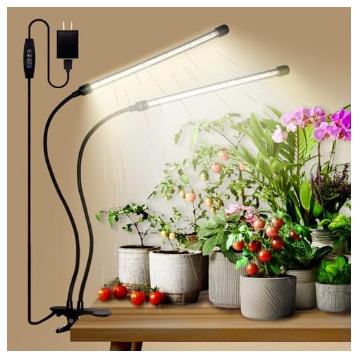Grow Lights for Indoor Plants - 96 LED Full Spectrum Clip Plant Growing Light with 5-Level Dimmable,Auto On Off Timing 3 9 12Hrs Perfect for Indoor Growing and Seed Starting