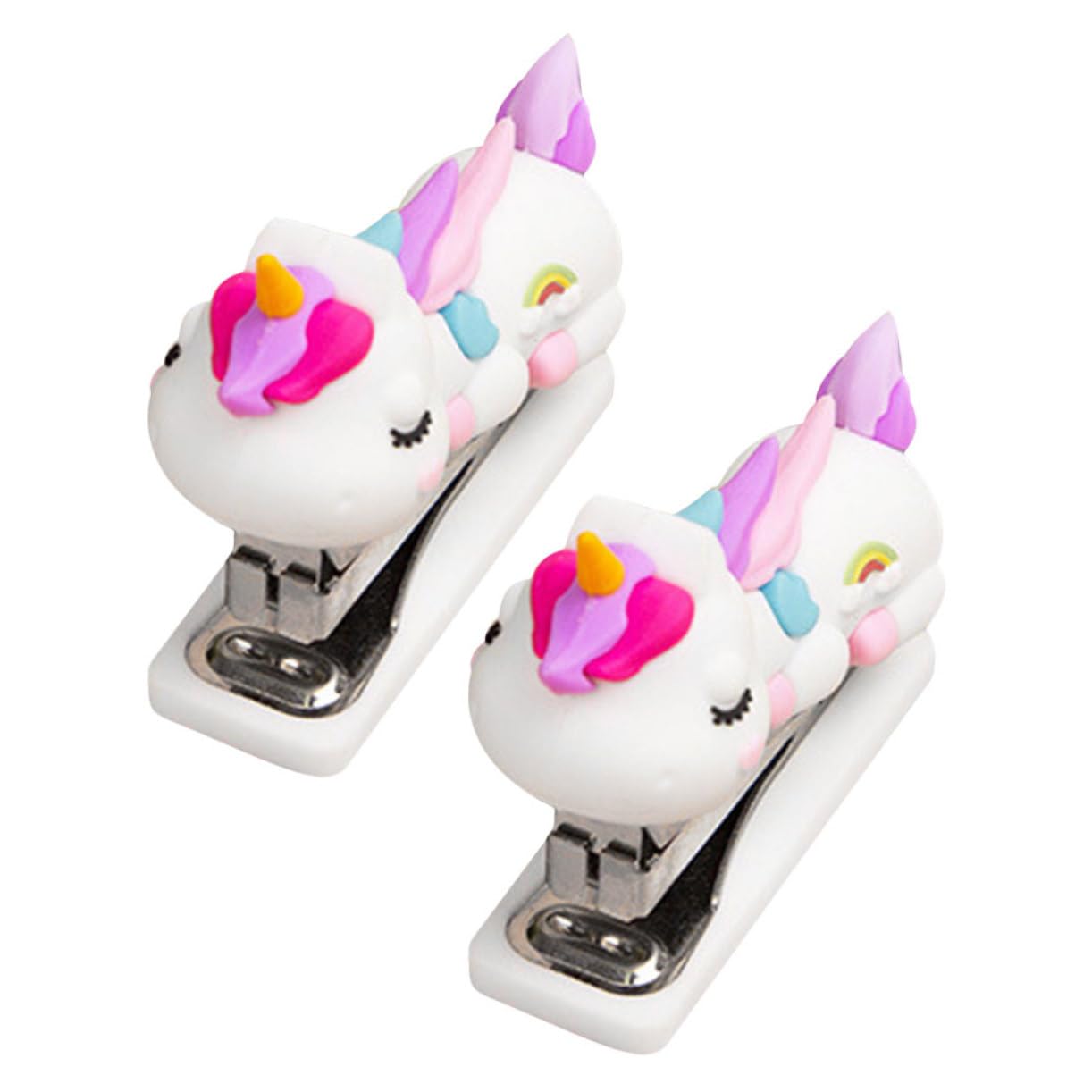 Operitacx 8stücke Niedliche Einhorn-stapler Tragbarer Handstapler Für Zuhause Und Büro Für Studenten Ästhetische Schreibtischaccessoires Heftgerät Für Schule Und Arbeit