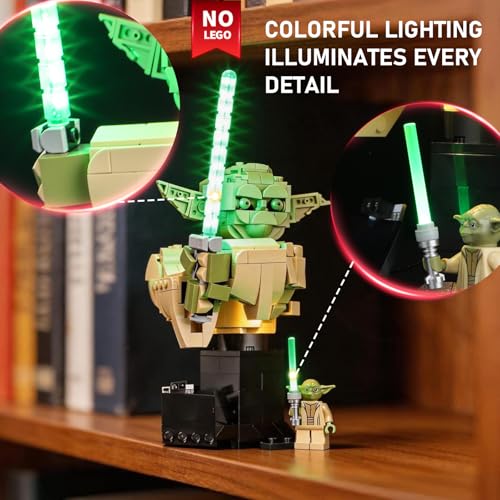 Kit de luces LED Lego Star Wars Yoda 75438 con sensor de gestos BRIKSMAX 4