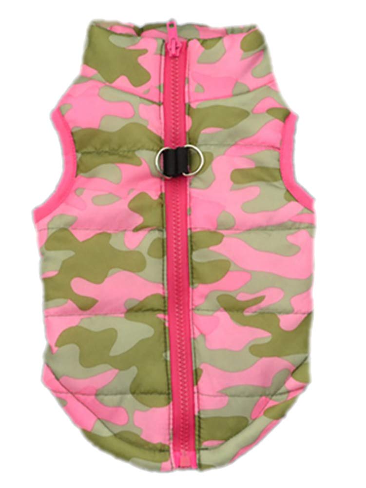 MaruPet Winter Waterproof Windproof Vest Coat for Cold Weather - Warm Jacket for Small Medium Dogs (Not Suitable for Big Dogs) Rosered L