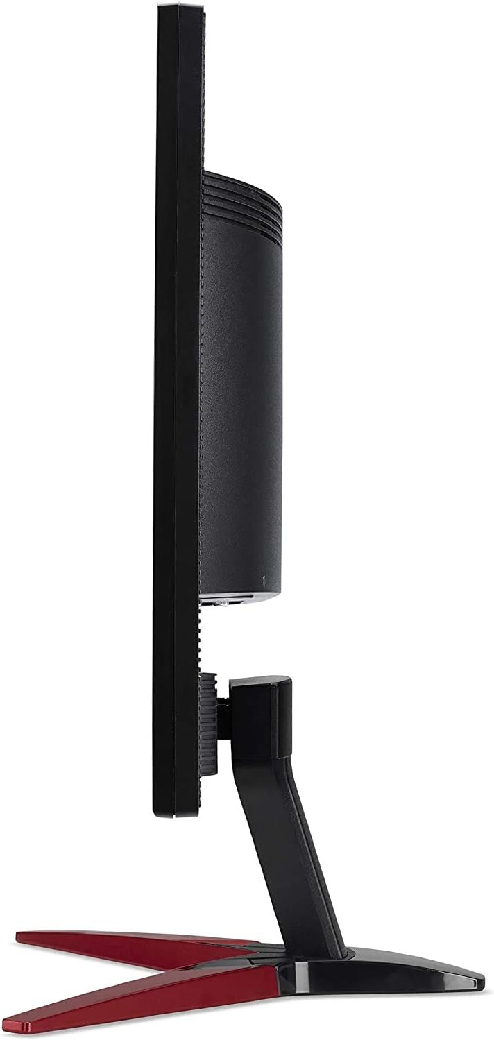 Acer KG241QSbiip Monitor Gaming FreeSync, 23,6, Display Full HD, 144 Hz, 165 Hz Overclock, 1 ms, 16:9, HDMI 2.0, DP 1.2, Lum 300 cd/m2, Cavo HDMI Incluso, Nero