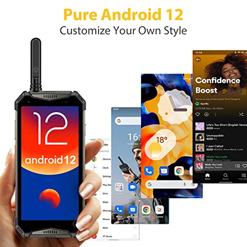 Ulefone Armor 20Wt Rugged Phone Walkie Talkie, Ptt Smartphones, 8-Core 20+256Gb Storage, 50Mp Camera, 10850Mah, Dual Speaker, 5.65” Display, Android 12, Dual Nano Sim T-Mobile, Black #TOP5